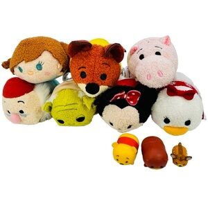 Disney Tsum Tsum Lot Of 10 Plush And Tiny Figures Mixed Characters